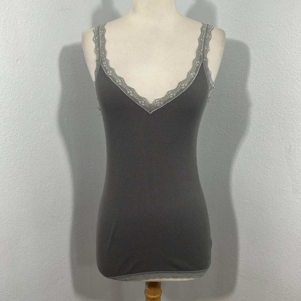 Old Navy Tank Top Womens SP Gray  Bellas Swan Minimalist Feminine Summer Capsule